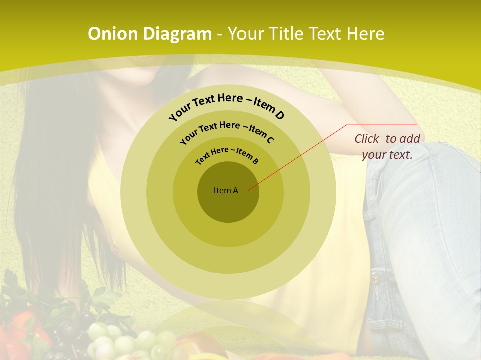 Girl Family Fruit PowerPoint Template