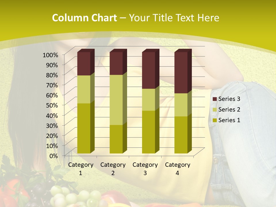 Girl Family Fruit PowerPoint Template