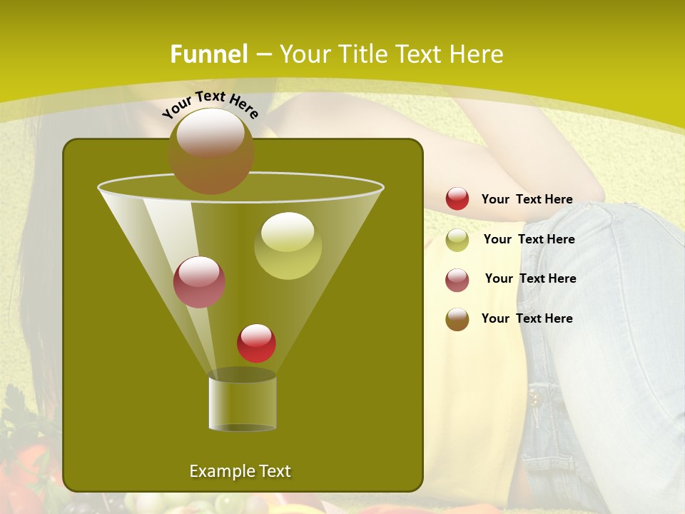 Girl Family Fruit PowerPoint Template