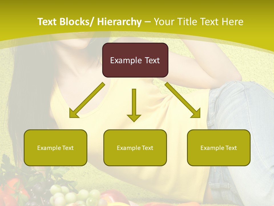 Girl Family Fruit PowerPoint Template