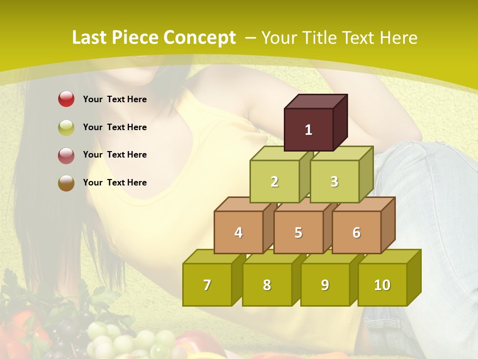 Girl Family Fruit PowerPoint Template