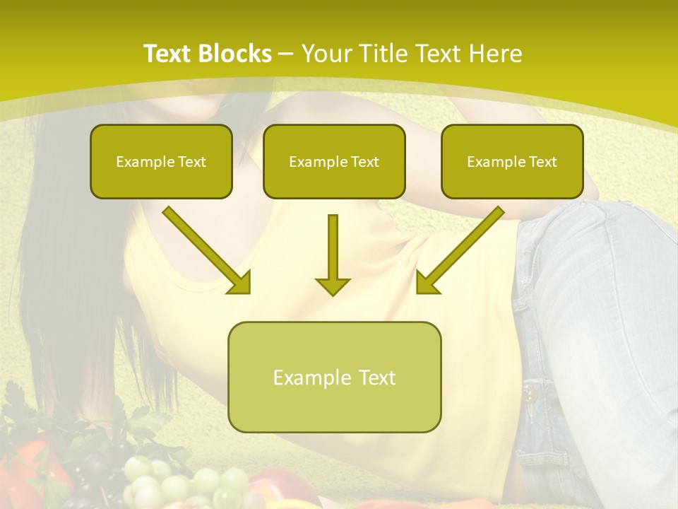 Girl Family Fruit PowerPoint Template