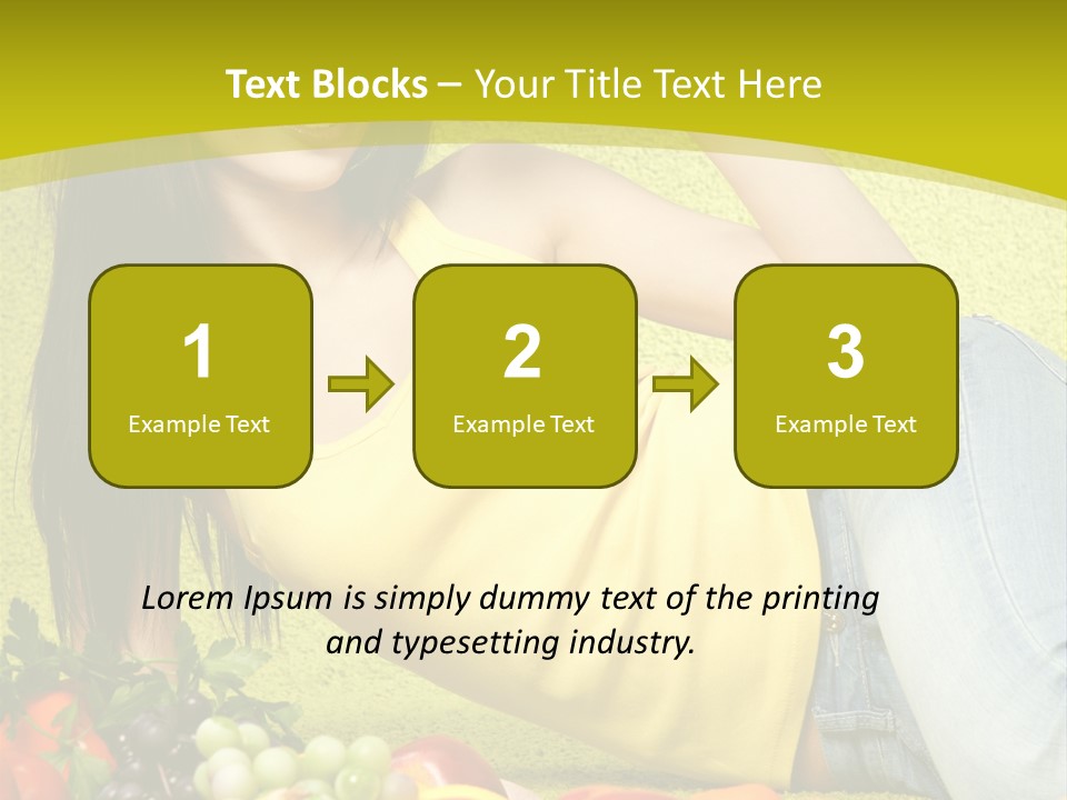 Girl Family Fruit PowerPoint Template