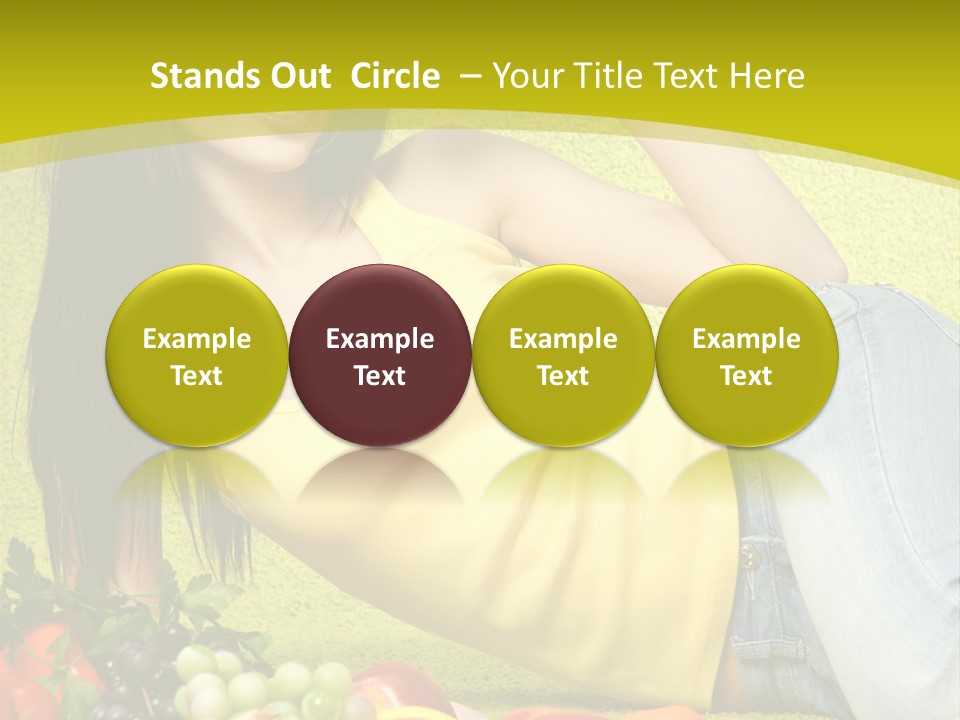 Girl Family Fruit PowerPoint Template