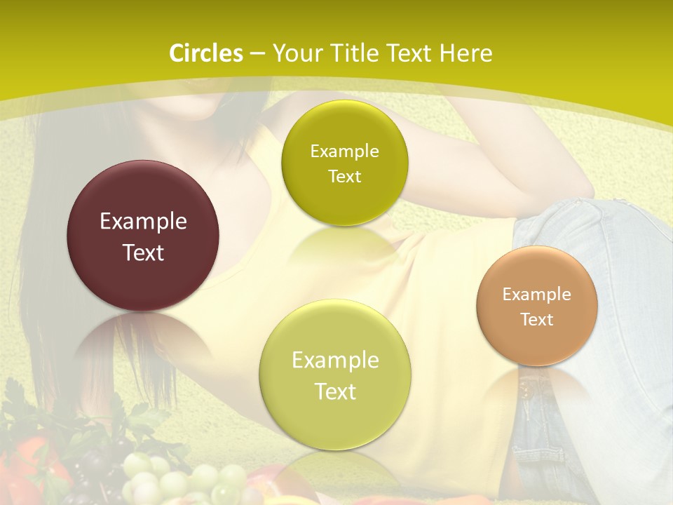Girl Family Fruit PowerPoint Template