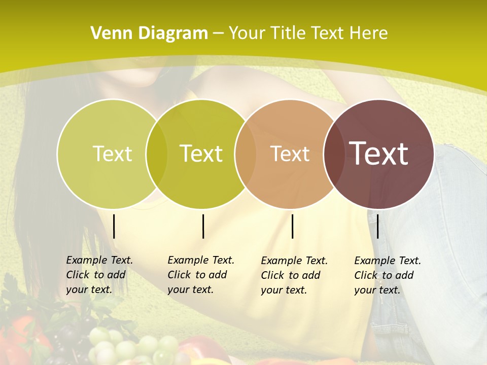 Girl Family Fruit PowerPoint Template