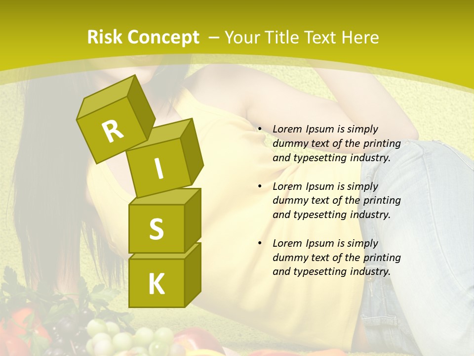 Girl Family Fruit PowerPoint Template