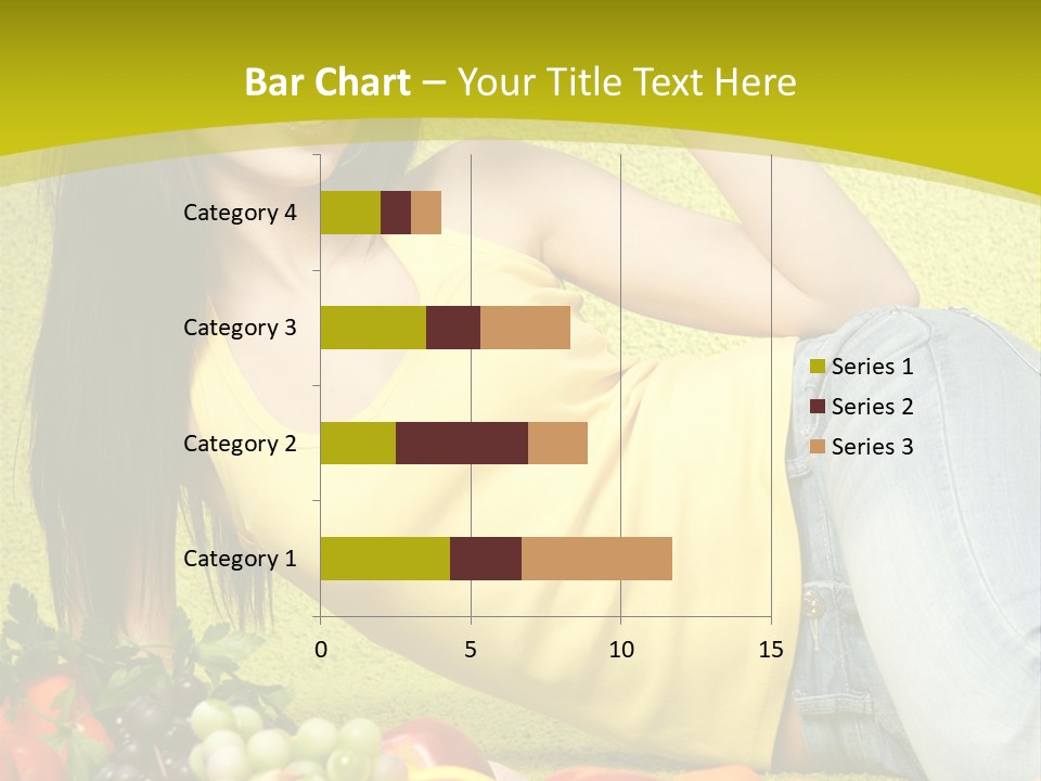 Girl Family Fruit PowerPoint Template