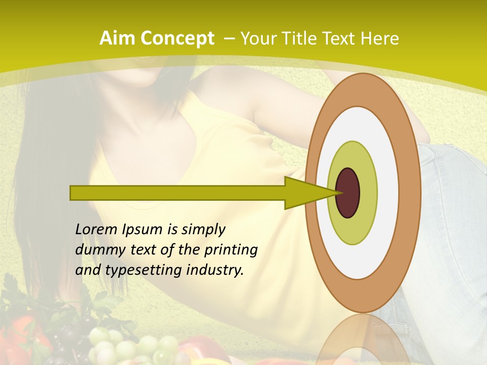 Girl Family Fruit PowerPoint Template