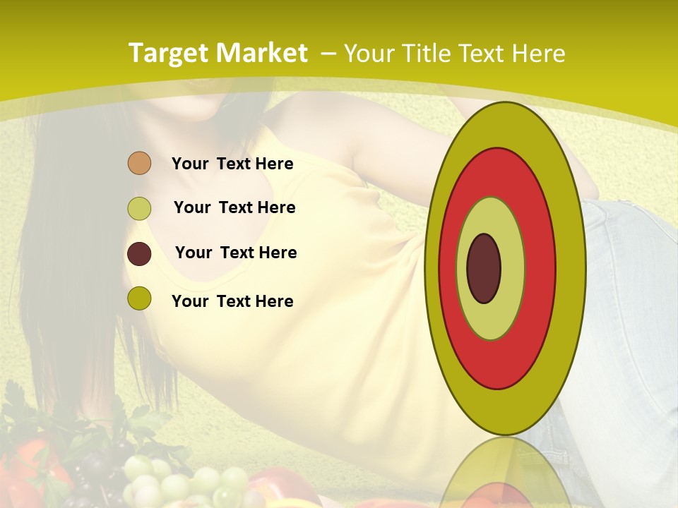 Girl Family Fruit PowerPoint Template