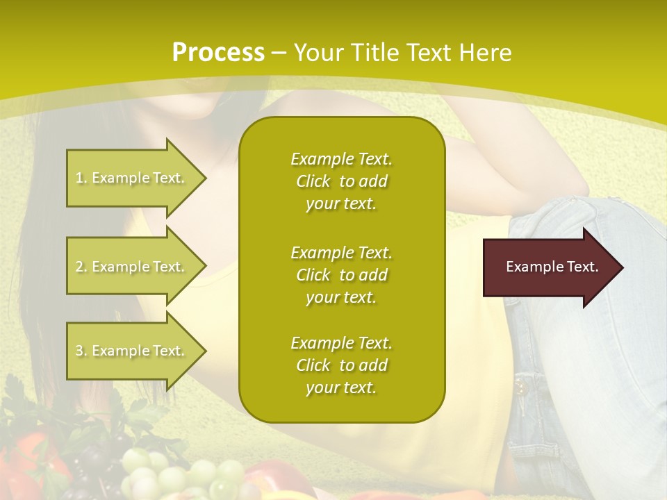 Girl Family Fruit PowerPoint Template