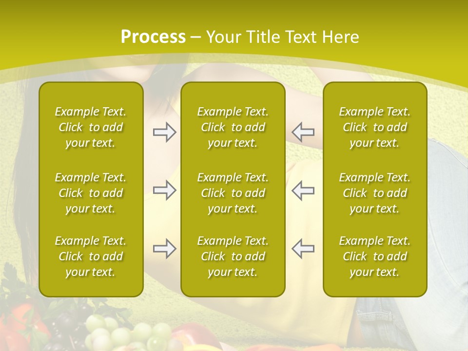 Girl Family Fruit PowerPoint Template