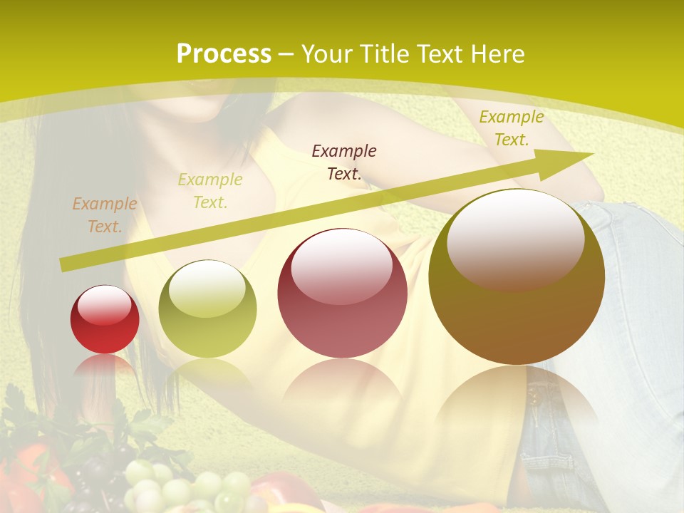 Girl Family Fruit PowerPoint Template