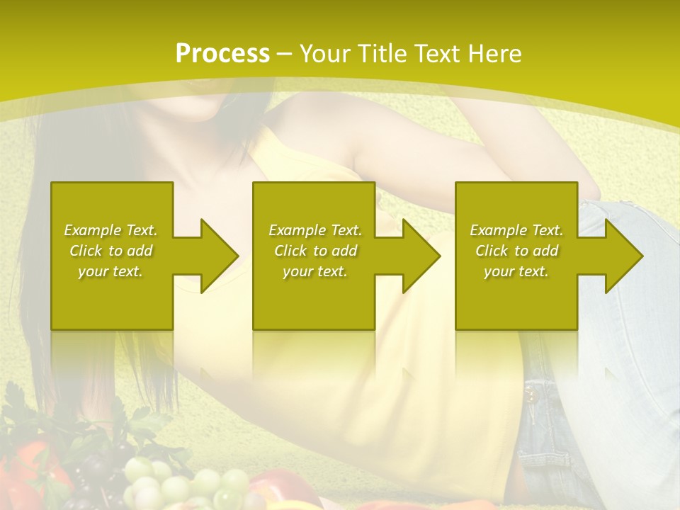Girl Family Fruit PowerPoint Template
