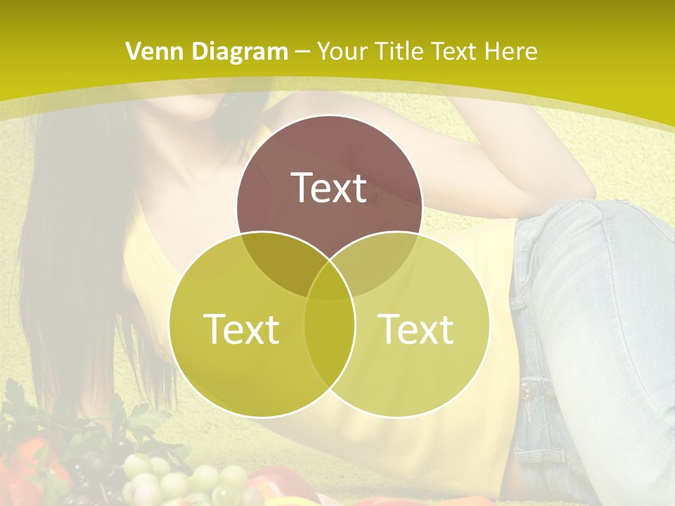 Girl Family Fruit PowerPoint Template