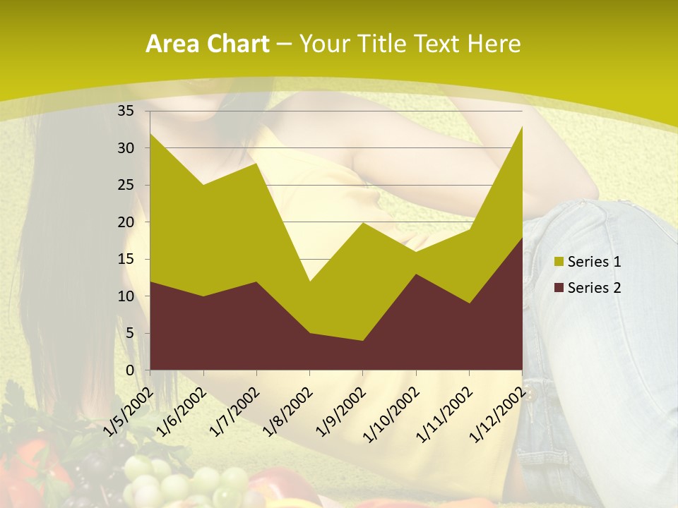 Girl Family Fruit PowerPoint Template
