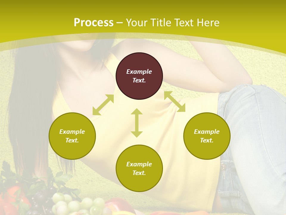 Girl Family Fruit PowerPoint Template