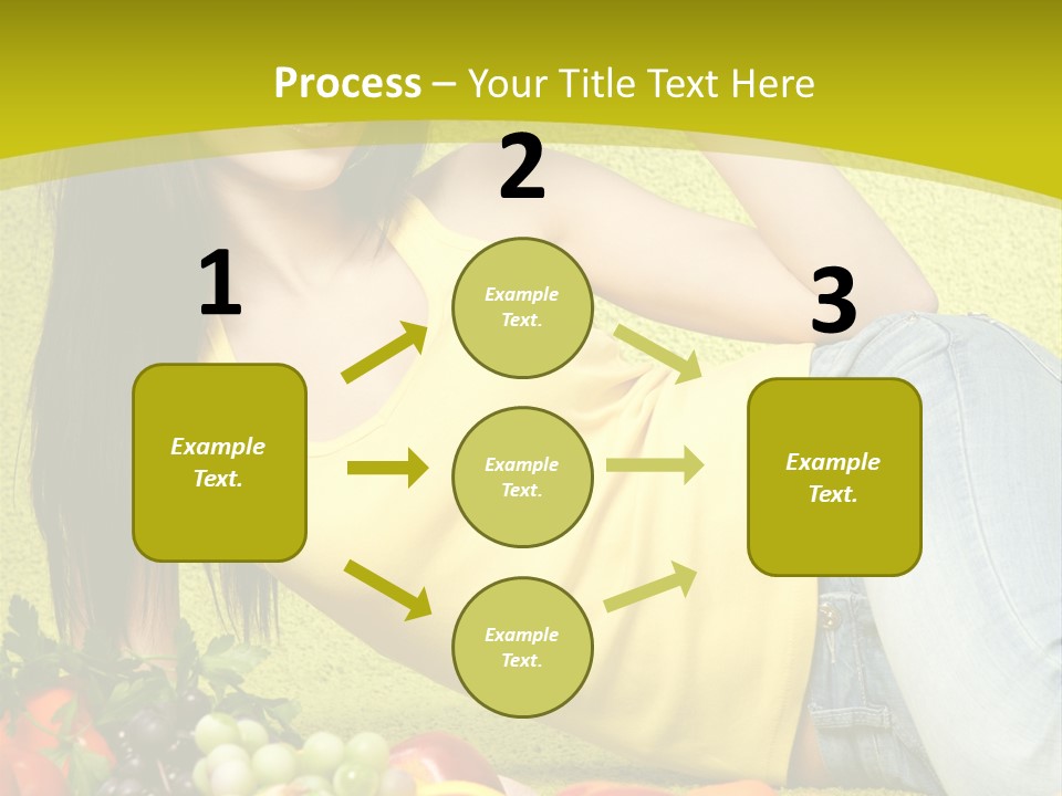 Girl Family Fruit PowerPoint Template