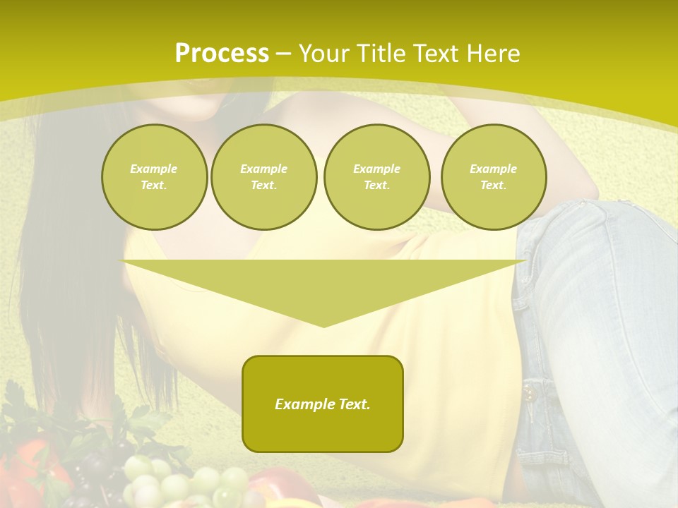 Girl Family Fruit PowerPoint Template