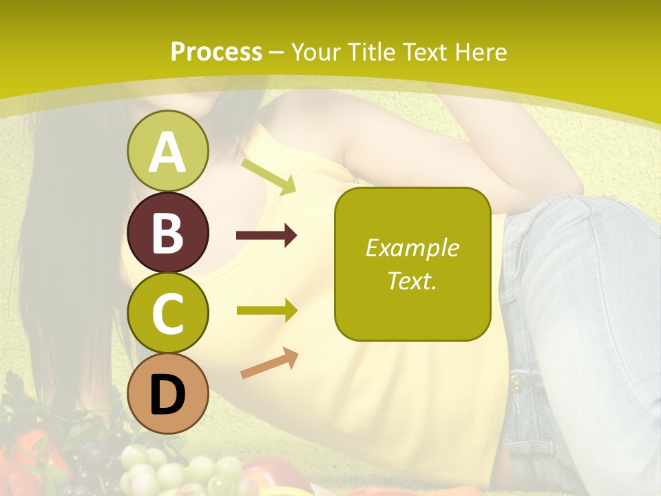 Girl Family Fruit PowerPoint Template