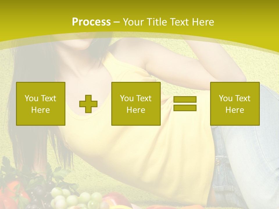 Girl Family Fruit PowerPoint Template