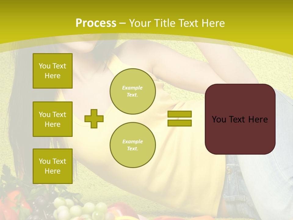 Girl Family Fruit PowerPoint Template