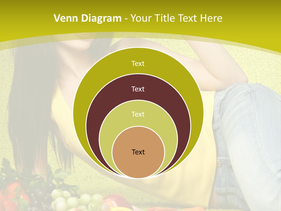 Girl Family Fruit PowerPoint Template