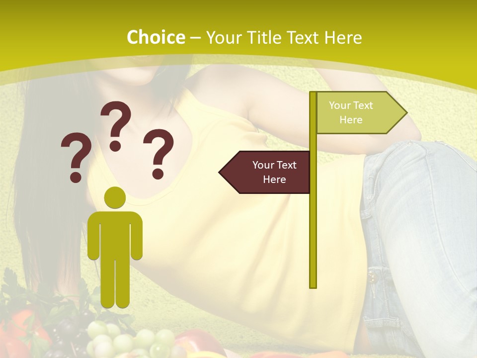 Girl Family Fruit PowerPoint Template
