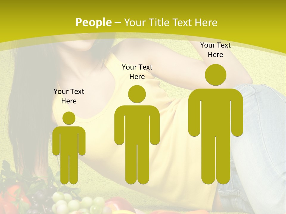 Girl Family Fruit PowerPoint Template