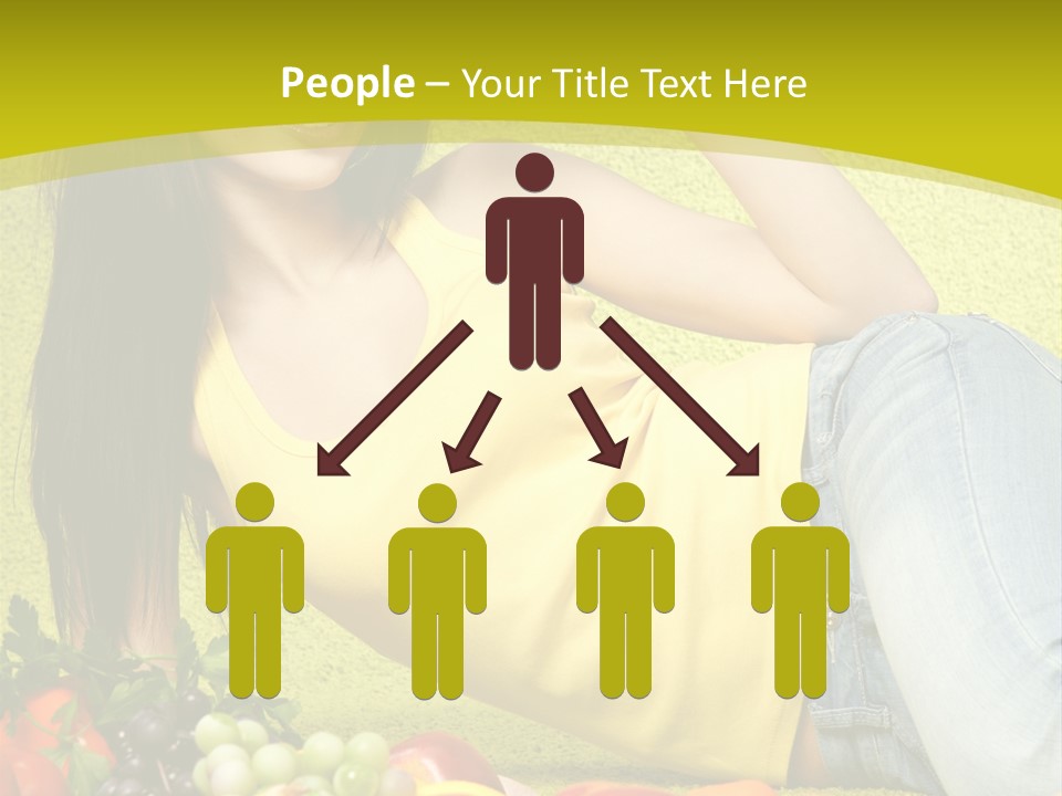 Girl Family Fruit PowerPoint Template