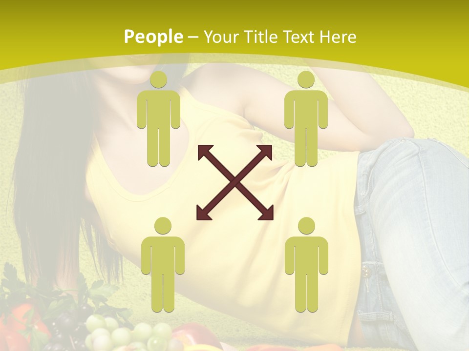 Girl Family Fruit PowerPoint Template