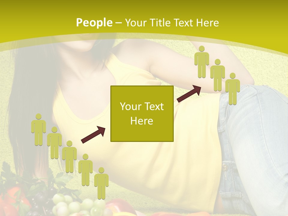 Girl Family Fruit PowerPoint Template