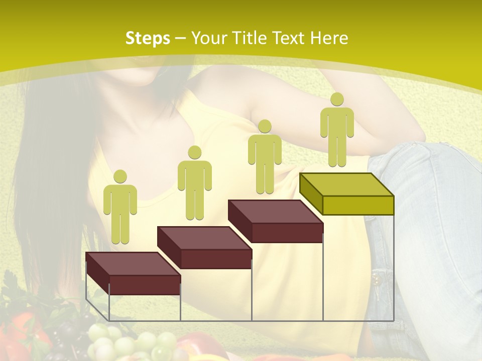 Girl Family Fruit PowerPoint Template