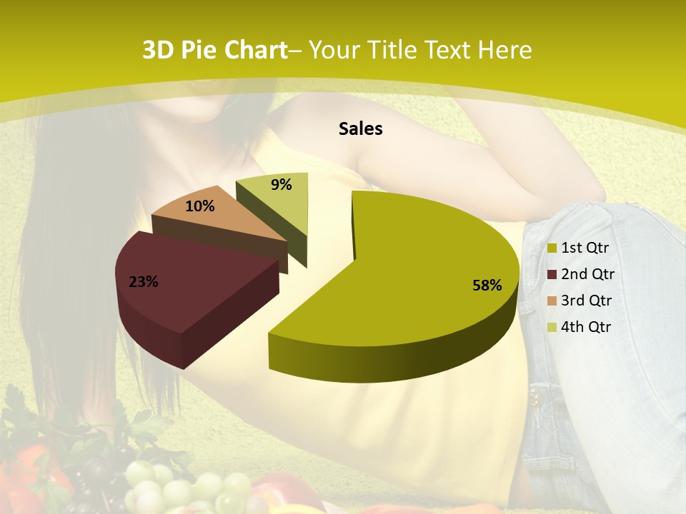 Girl Family Fruit PowerPoint Template