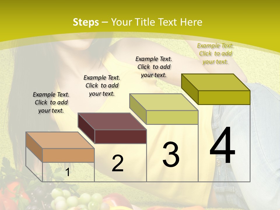 Girl Family Fruit PowerPoint Template