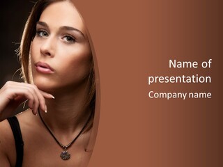 Female Eyes View PowerPoint Template