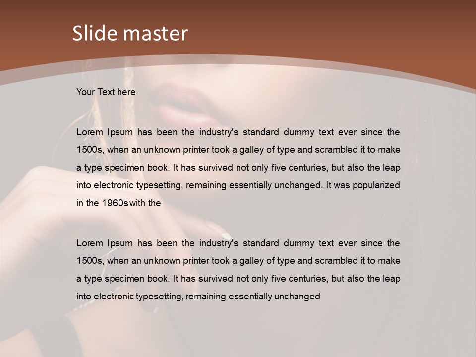 Female Eyes View PowerPoint Template