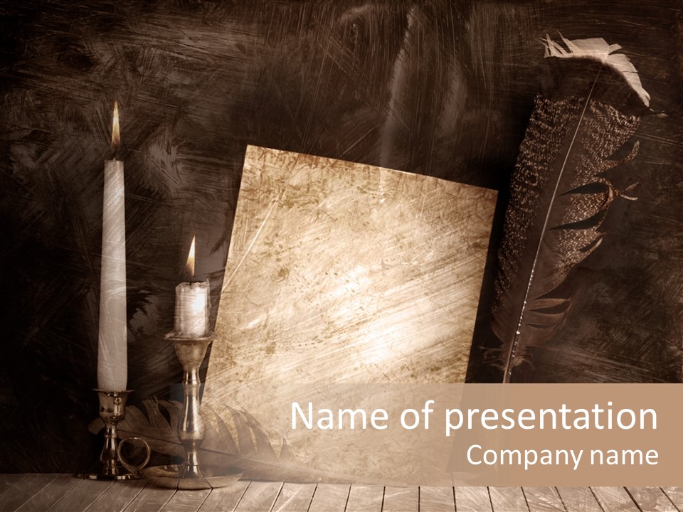 Aged Character Light PowerPoint Template
