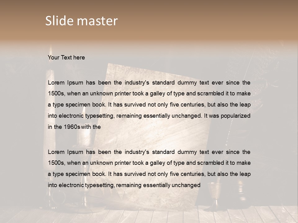 Aged Character Light PowerPoint Template