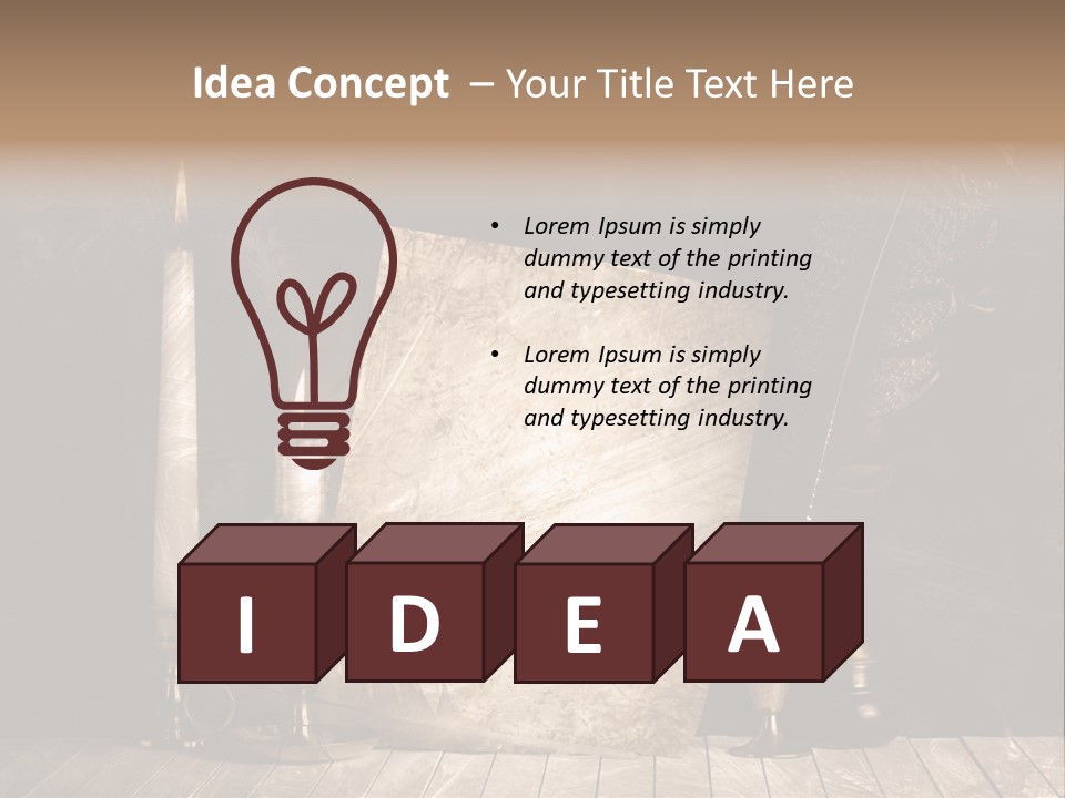 Aged Character Light PowerPoint Template