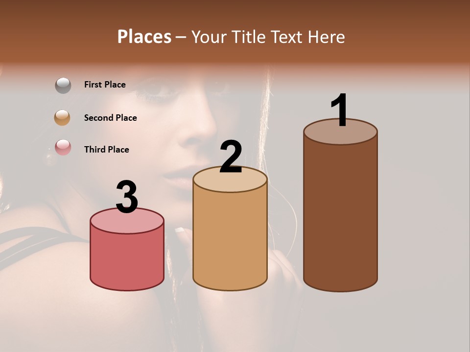 Portrait Young Beautiful PowerPoint Template