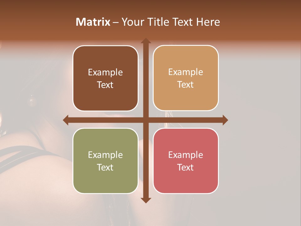 Portrait Young Beautiful PowerPoint Template