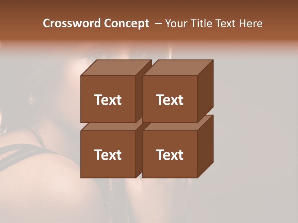 Portrait Young Beautiful PowerPoint Template