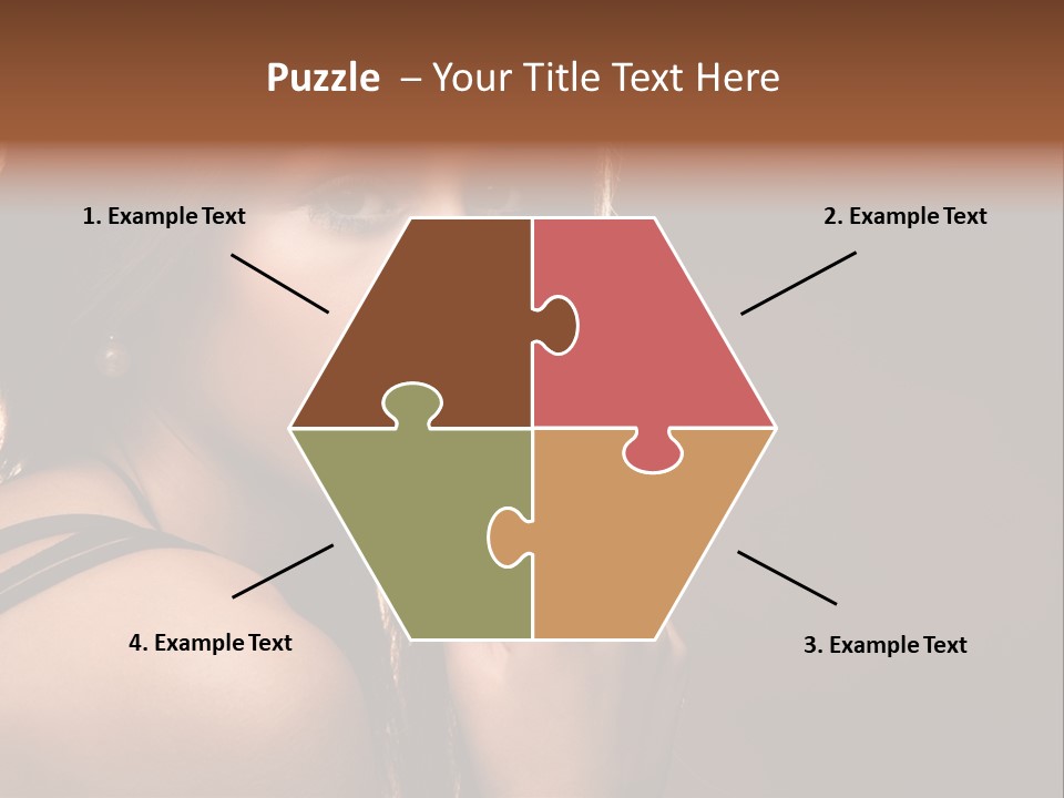 Portrait Young Beautiful PowerPoint Template