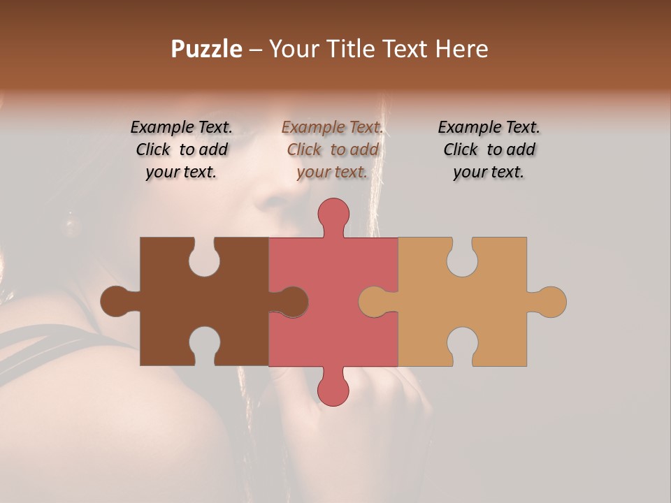 Portrait Young Beautiful PowerPoint Template