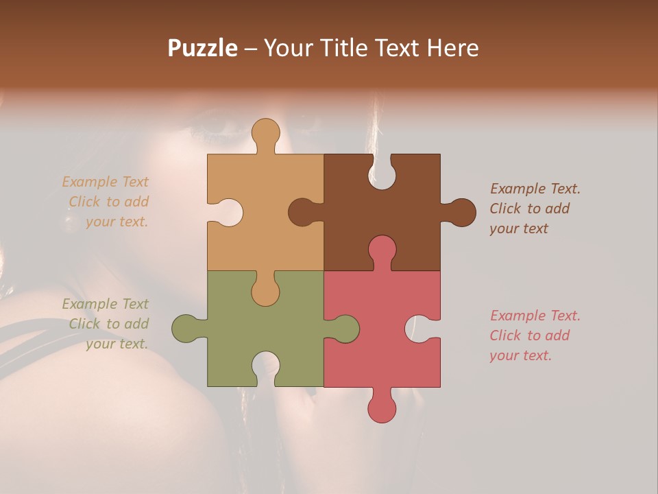 Portrait Young Beautiful PowerPoint Template