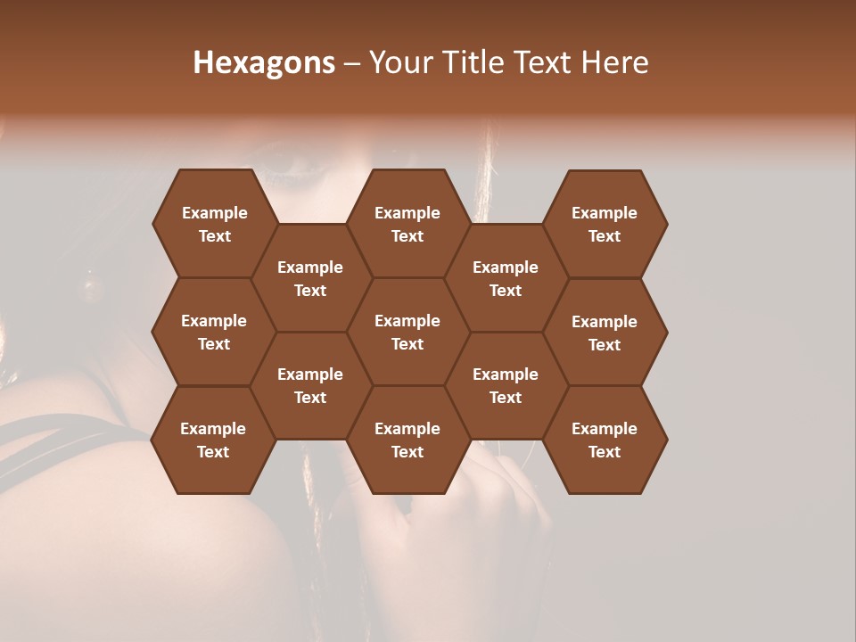 Portrait Young Beautiful PowerPoint Template