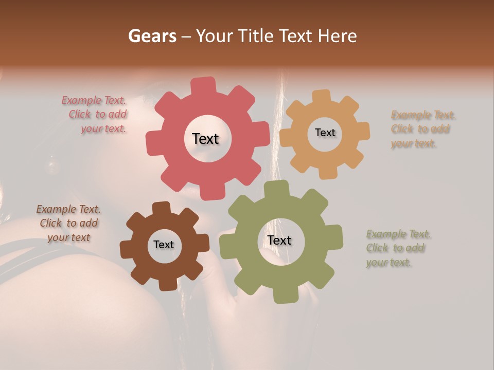 Portrait Young Beautiful PowerPoint Template