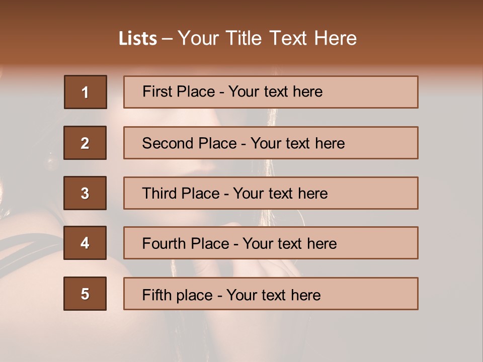 Portrait Young Beautiful PowerPoint Template