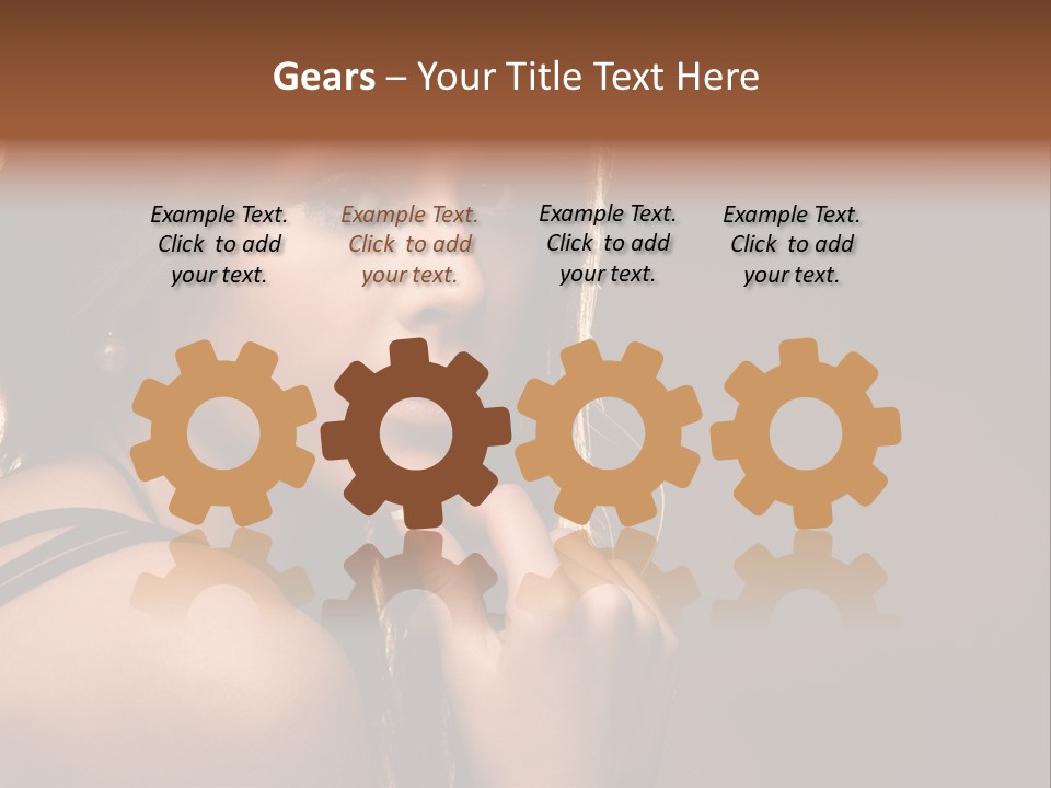 Portrait Young Beautiful PowerPoint Template